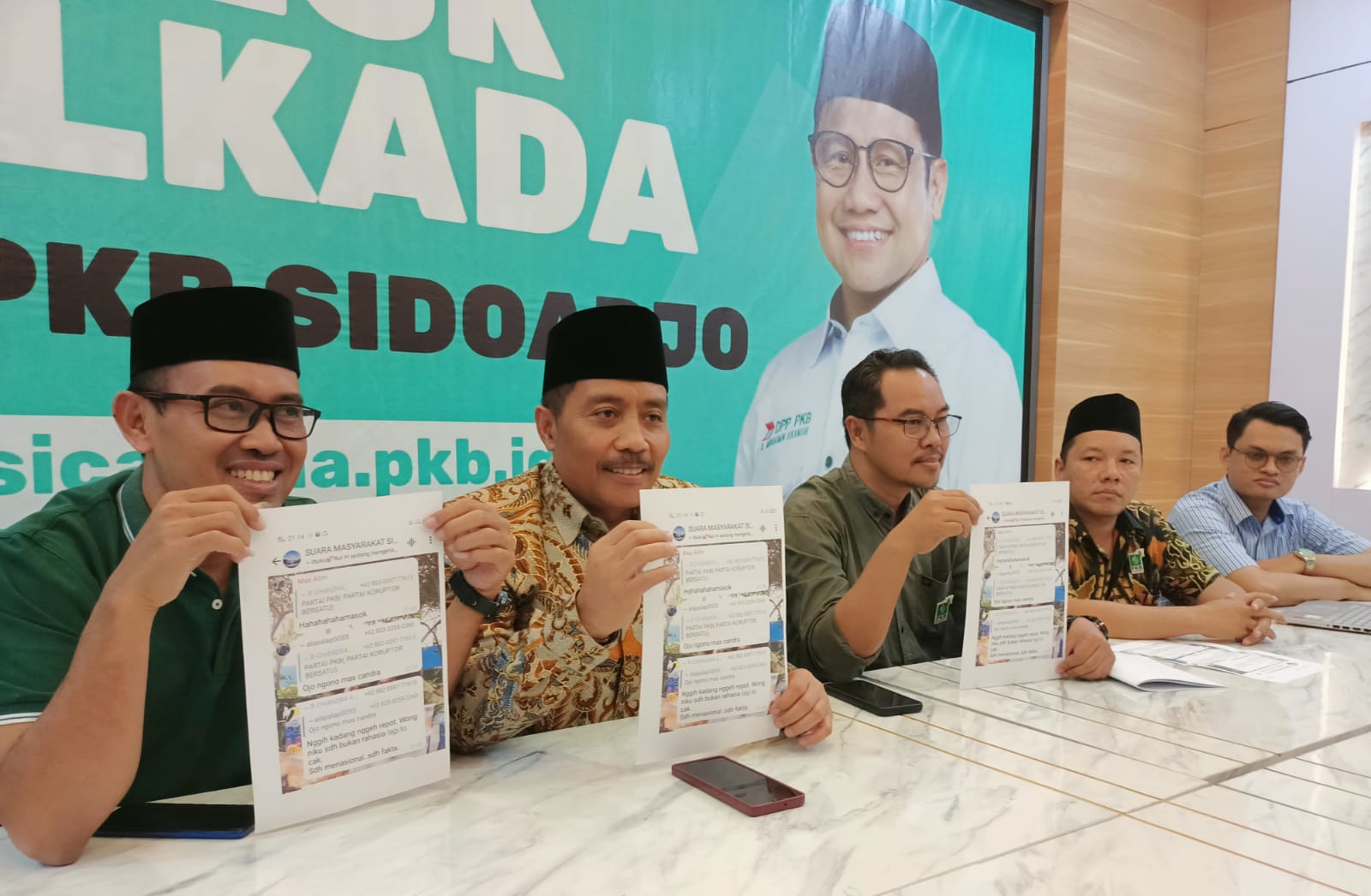 Nama Partai Dilecehkan Oknum Anggota WAG SMS, DPC PKB Sidoarjo Warning 1 x 24 Jam untuk Minta Maaf Terbuka