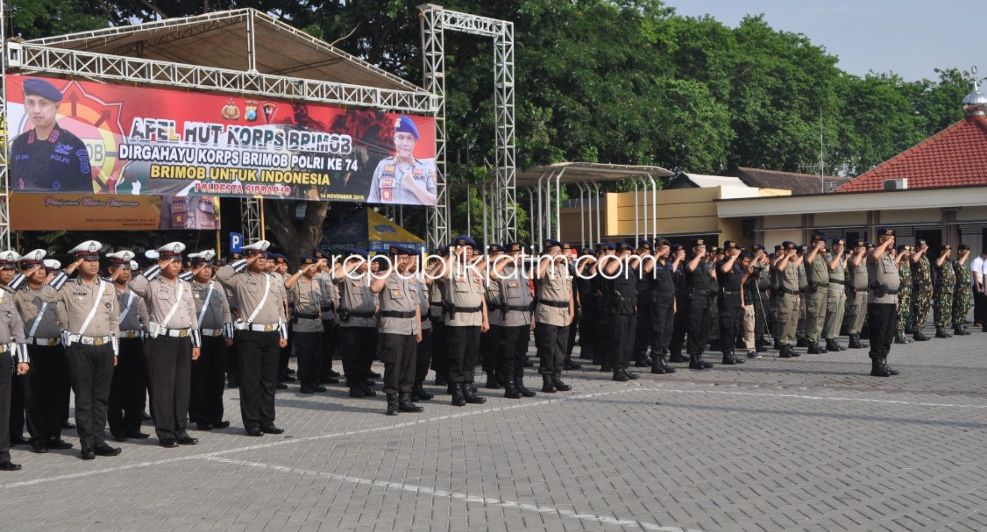 Begini Cara Polresta Sidoarjo Meriahkan HUT Brimob Ke 74