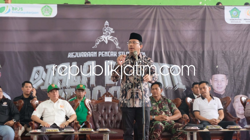 Gus Muhdlor Ajak Jaga Sportifitas dan Jatidiri Bangsa Saat Kejuaraan Pencak Silat Piala Bupati Sidoarjo