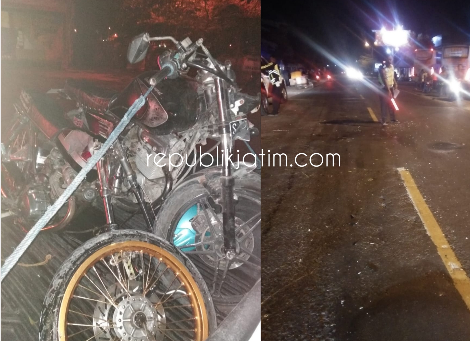 Tabrakan, 2 Pengendara Motor di Ngawi Alami Luka Berat