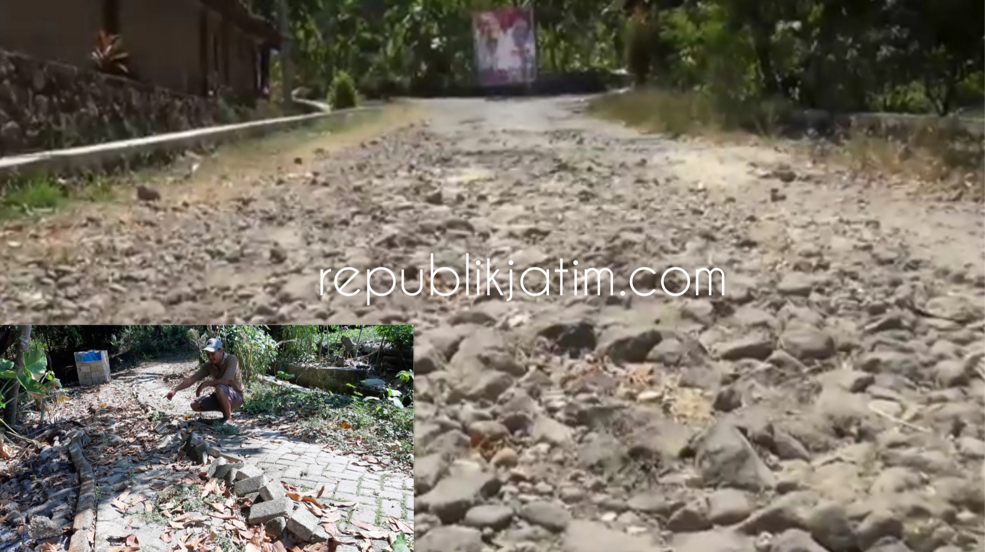 Jalan Rusak Bertahun Tahun, Pemerintah Desa Karangtengah Prandon Seolah Tutup Mata