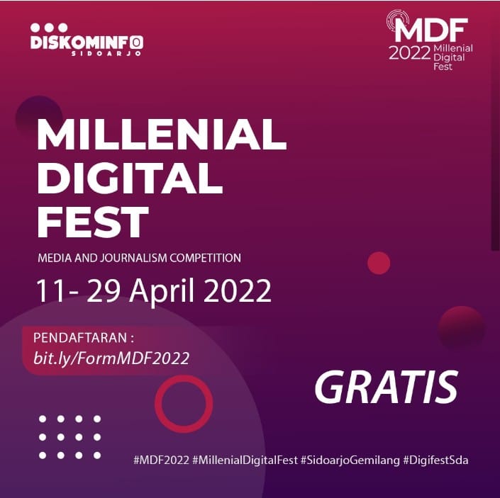 Pemkab Sidoarjo Gelar Lomba Vlog dan Fotografi Millenial Digital Fest Tahun 2022 Berhadiah Puluhan Juta