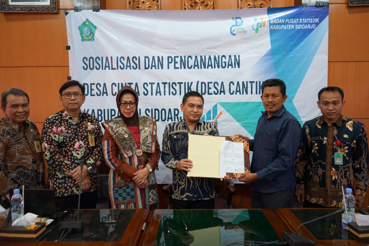 Pemkab dan BPS Sidoarjo Sukseskan Pencanangan Tiga Desa Cantik di Wonoayu dan Tulangan