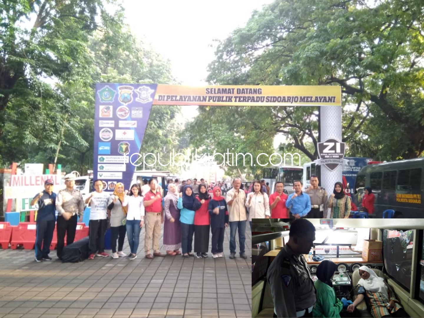 Warga Antusias Manfaatkan Pelayanan Publik Polresta Sidoarjo di Car Free Day