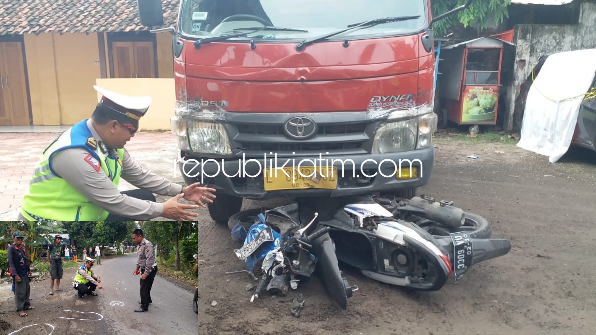 Diduga Jatuh Tergelincir, Motor Pelajar Terlindas Truk Pengendara Tewas