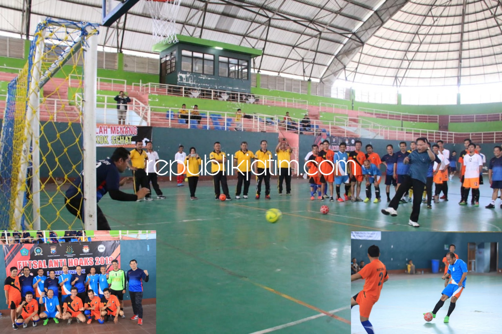 Wartawan Sidoarjo Gelar Futsal Anti Hoax dan Pemilu Damai