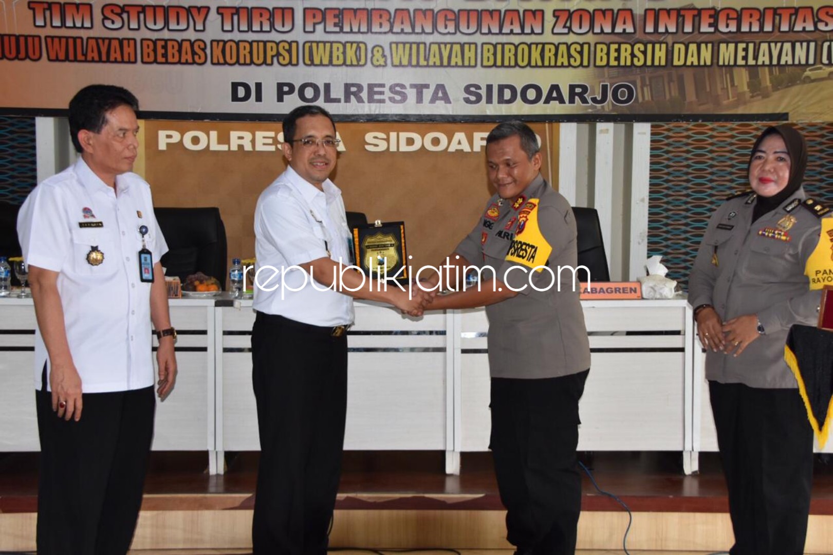 Pejabat Kemenkum HAM Belajar Zona Integritas ke Polresta Sidoarjo