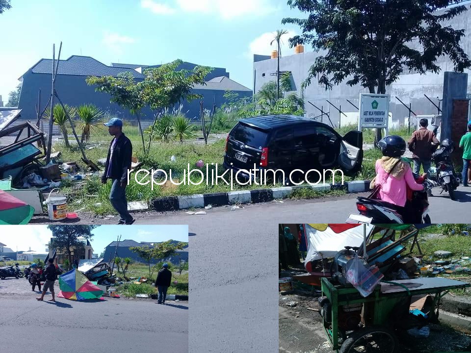 Keliru Injak Gas, Avanza Tabrak Rombong Soto 2 Terluka