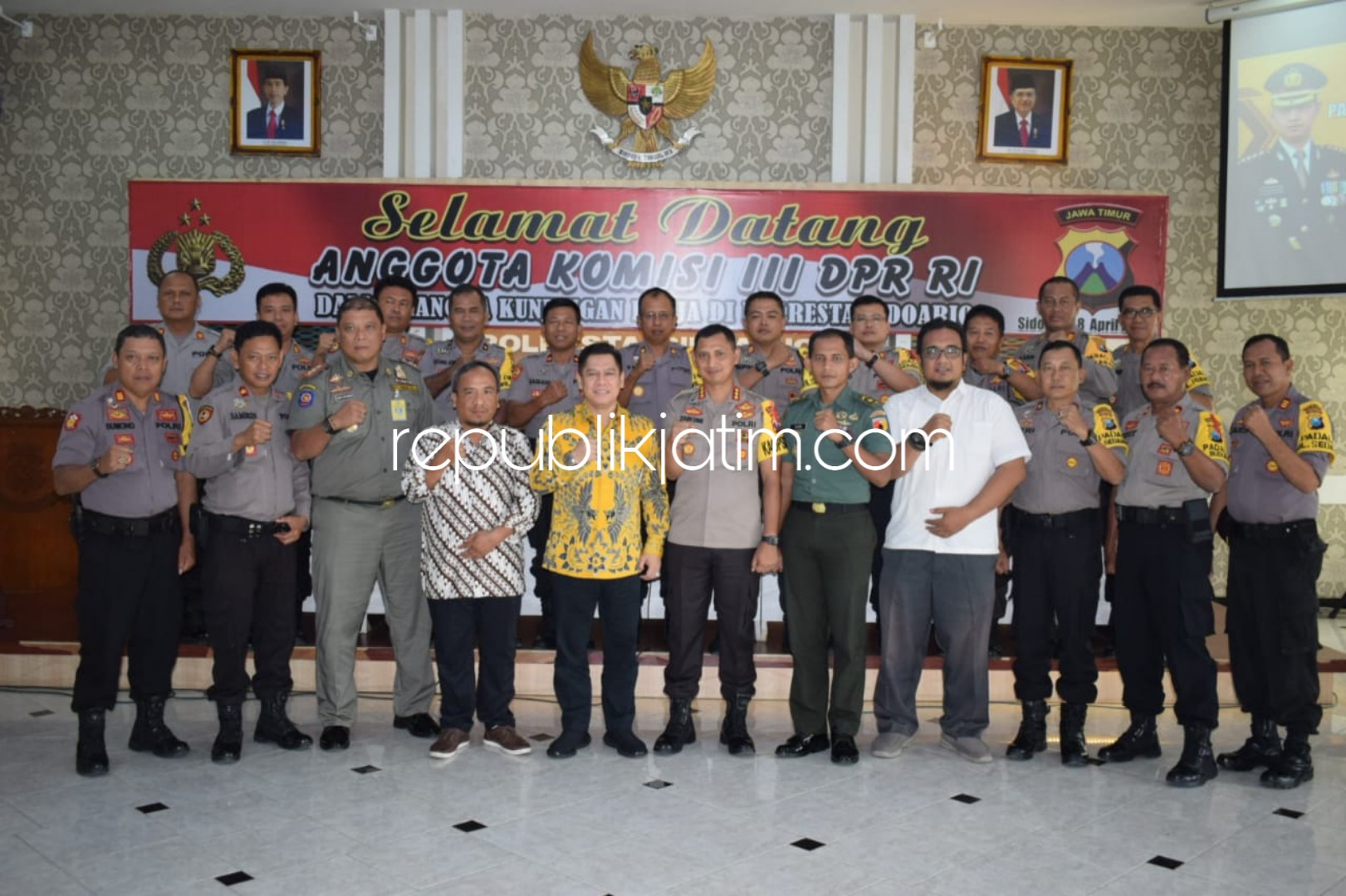 Komisi III DPR RI Pantau Kesiapan Pengamanan Pemilu 2019 di Sidoarjo