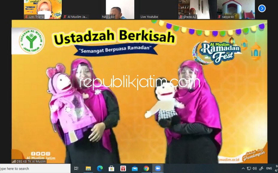 Program Ustadzah Berkisah Tanamkan Budaya Puasa dan Tadarus Sejak Dini  Bagi Siswa KB-TK Al Muslim