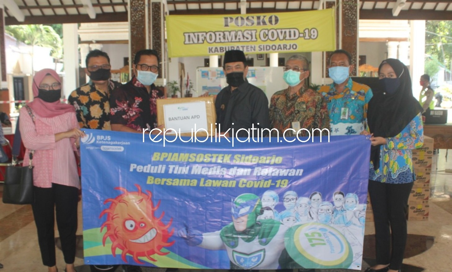 Gugus Tugas Penanganan Covid-19 Sidoarjo Terima Bantuan APD, Perbup PSBB Masih Dirumuskan