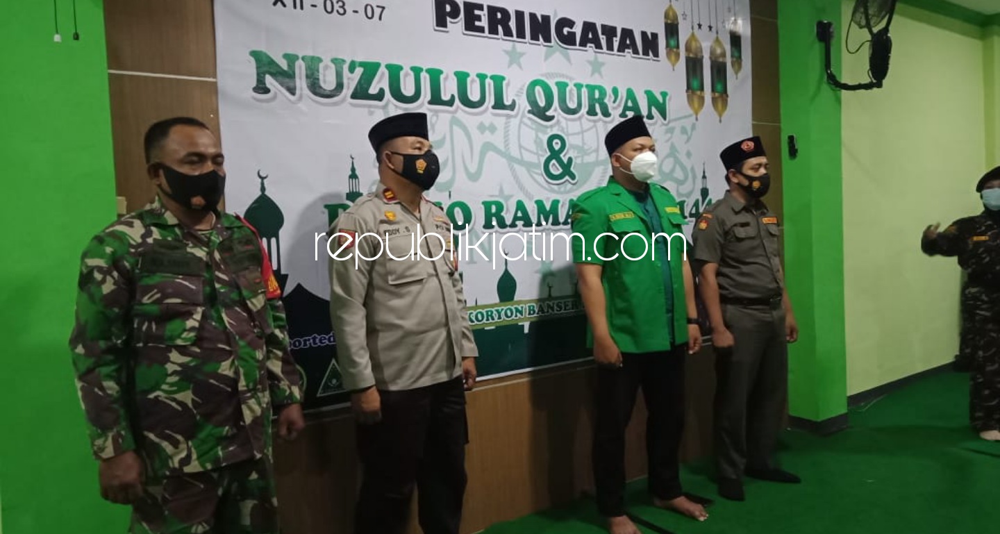 Peringatan Nuzulul Quran Sekaligus Pembukaan Posko Ramadhan 1442 Hijriyah GP Ansor Krian