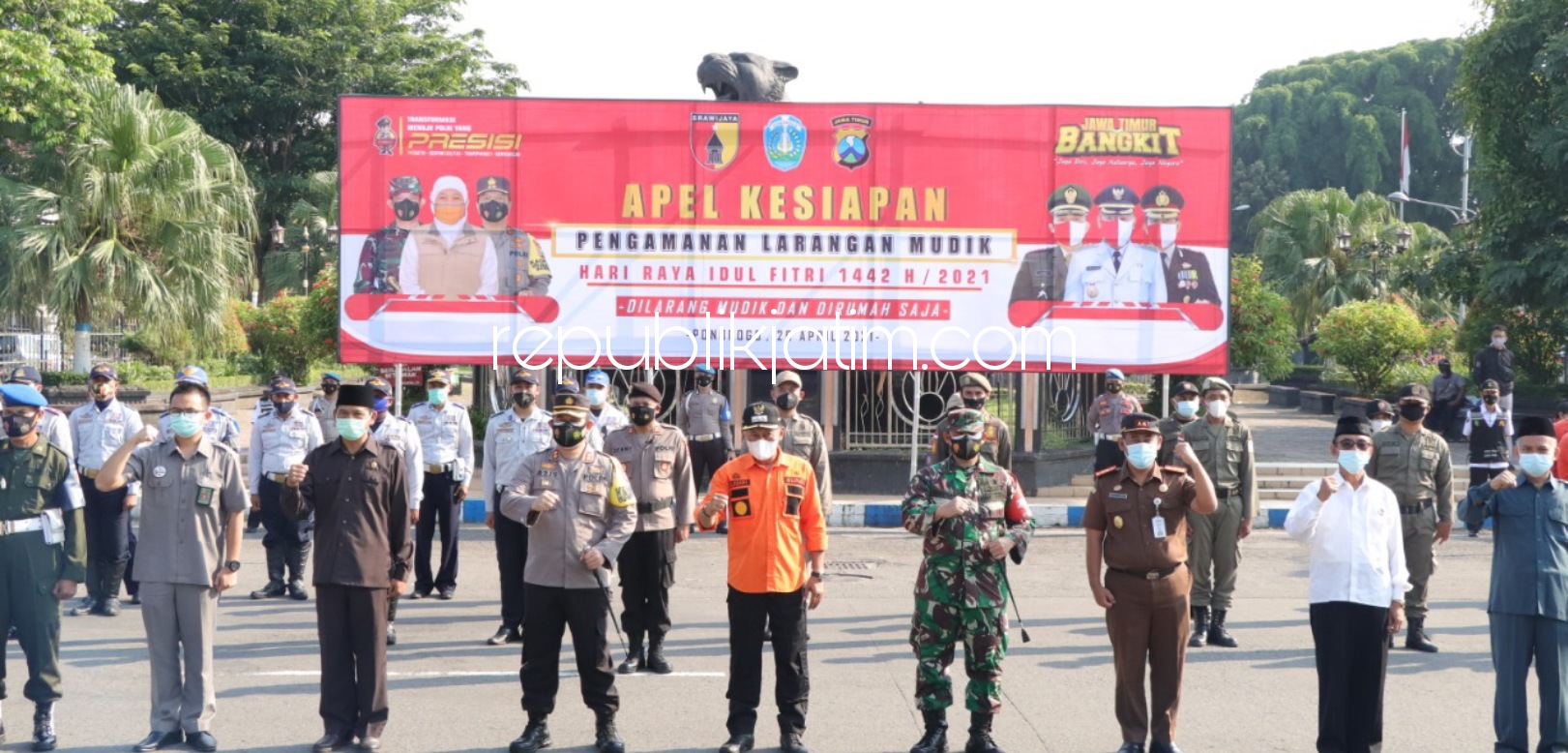 Forkopimda Ponorogo Apel Kesiapan dan Deklarasi Larangan Mudik Idul Fitri 1442 Hijriyah