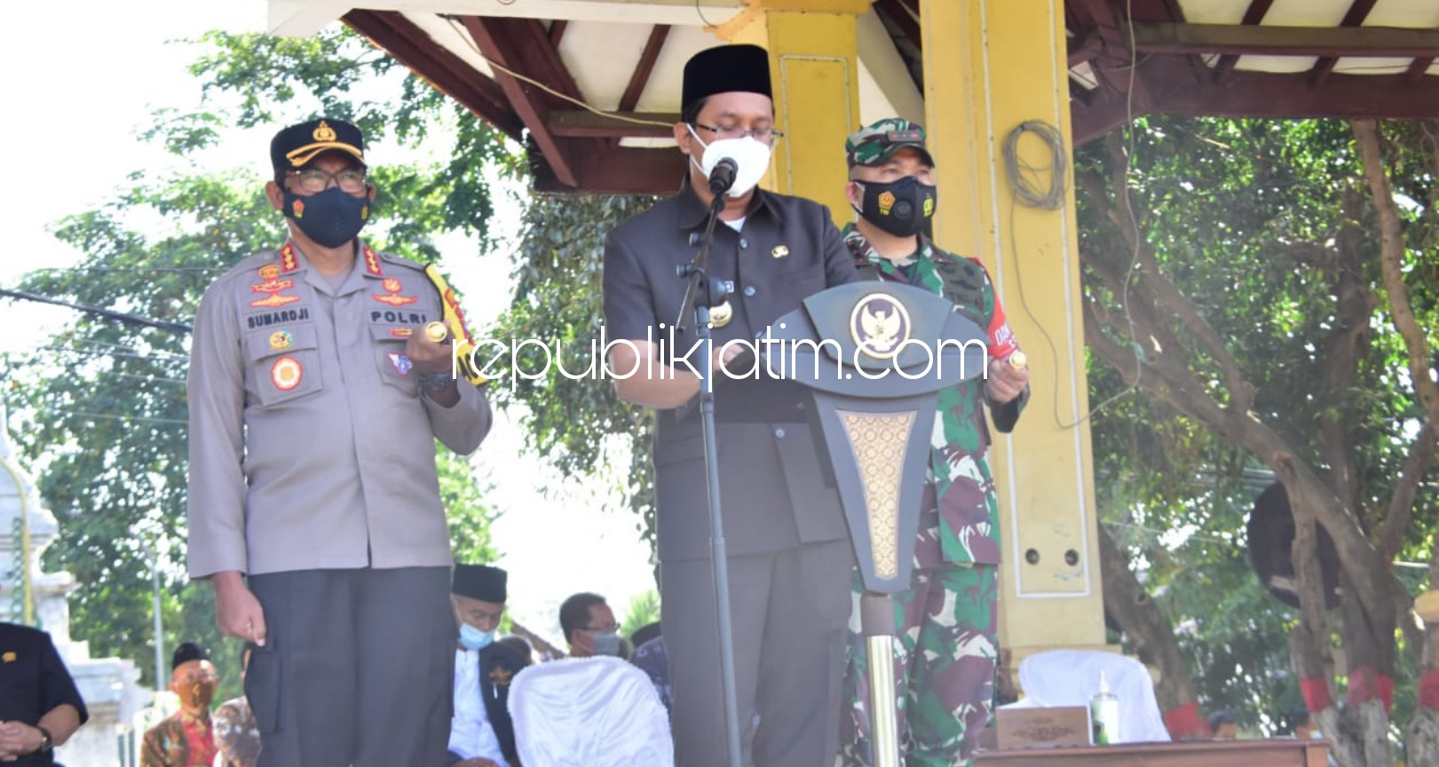 Larangan Mudik, Personel Gabungan Siaga 24 Jam di Perbatasan Sidoarjo Siapkan Ruang Karantina