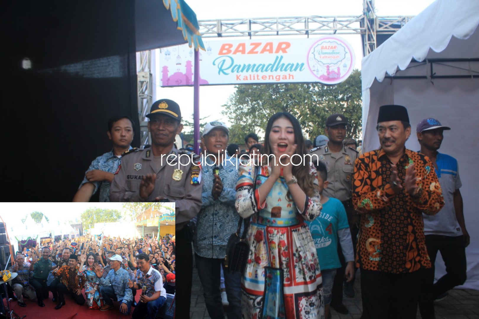 Wabup Sidoarjo dan Via Vallen Buka Bazar Ramadhan Kalitengah 