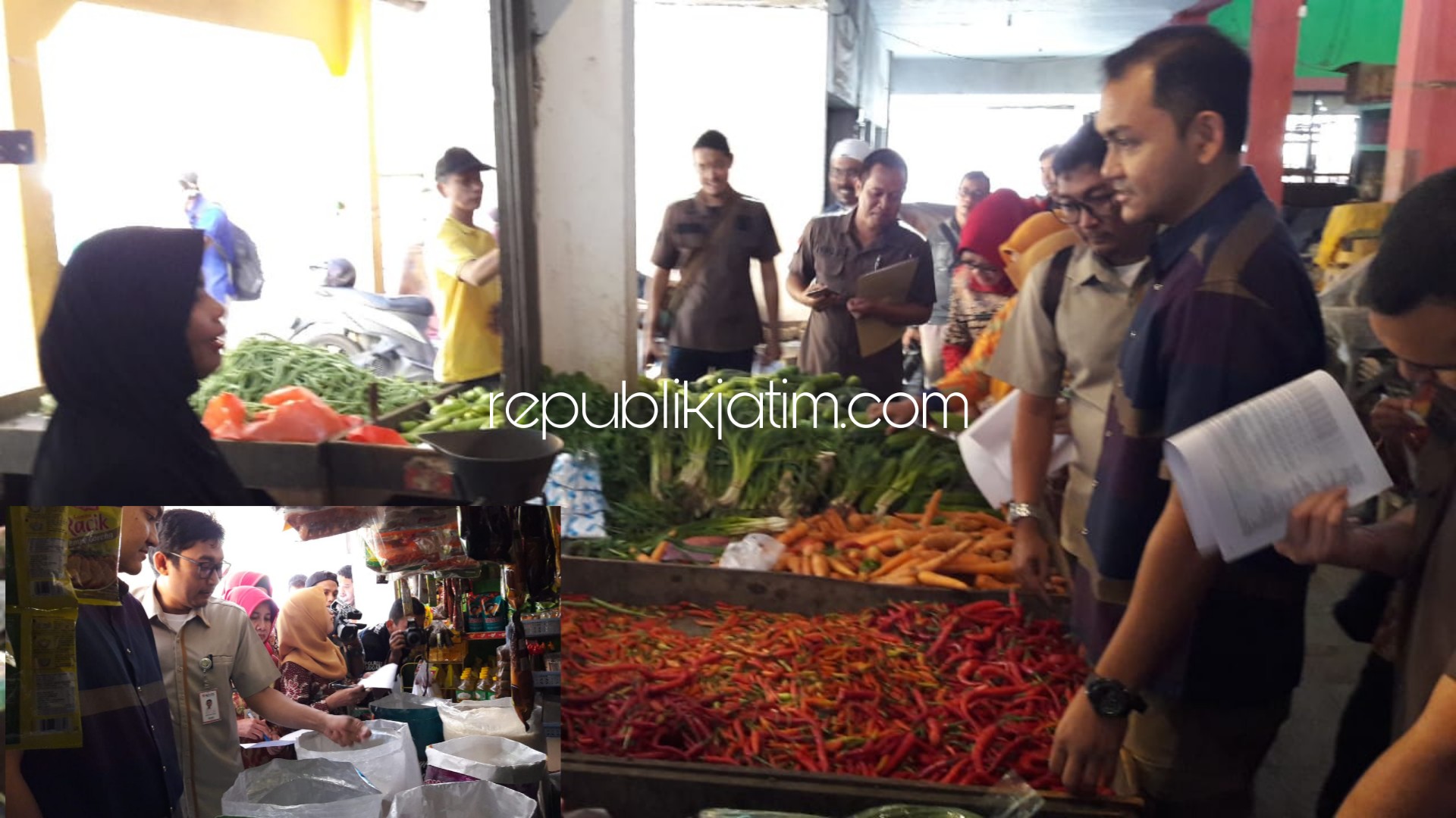 Satgas Pangan Sidak Pasar dan Gudang Pertokoan di Gedangan