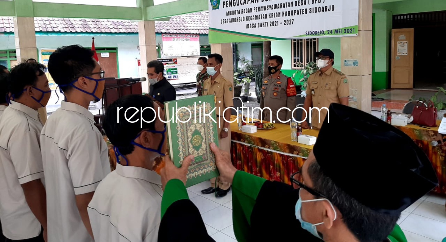 Plt Camat Krian Mewanti-Wanti BPD Baru Tidak Boleh Ikut Jadi Pelaksana Proyek Desa