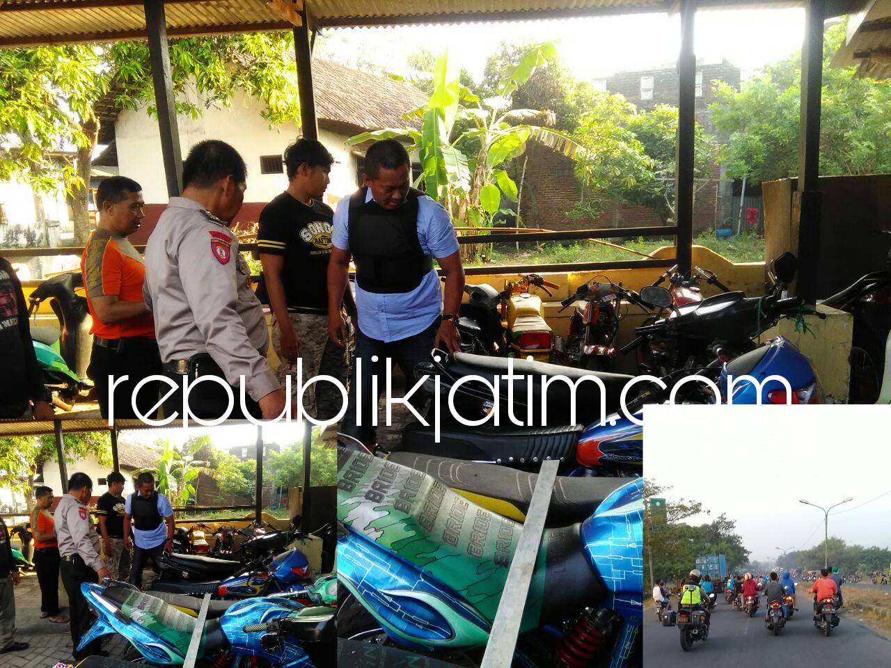 Motor Protolan dan Knalpot Brong Disita Polsek Jabon