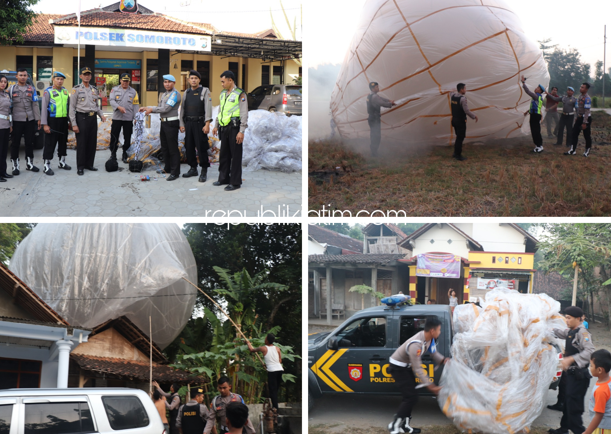 Dianggap Membahayakan, Polres Ponorogo Sita Puluhan Balon Udara