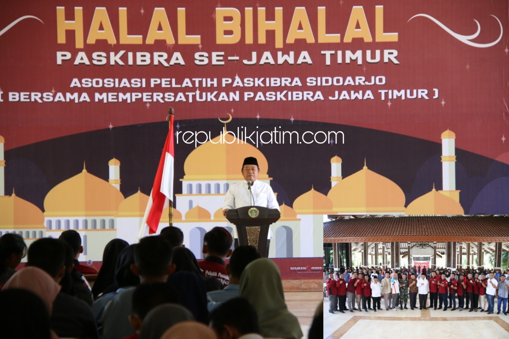 Bupati Sidoarjo Halal Bihalal dengan Paskibra se Jatim