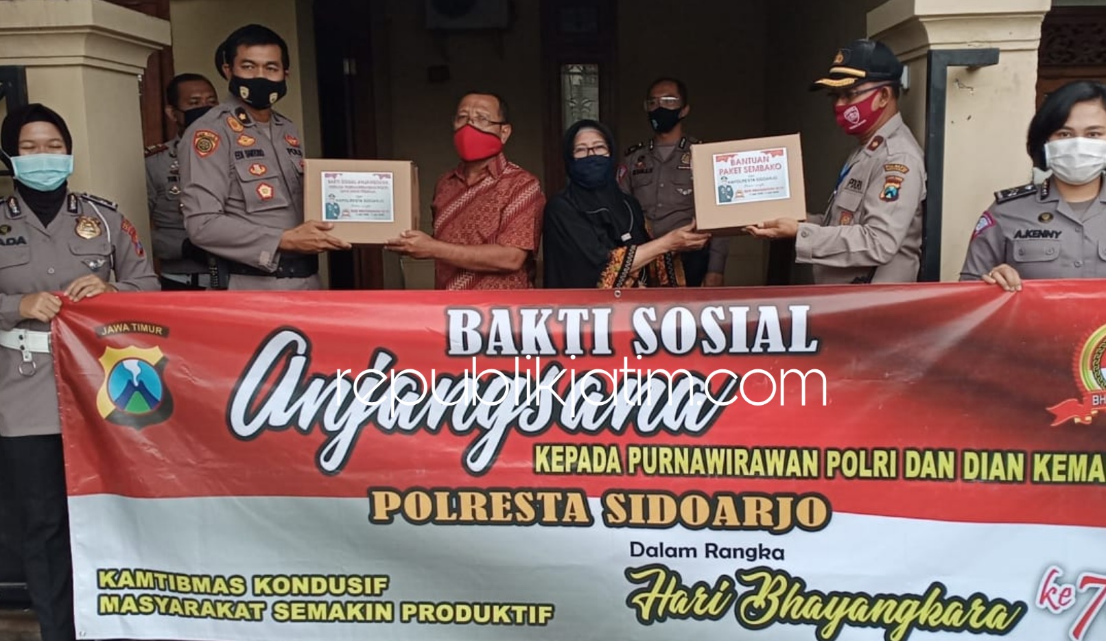 Jelang Hari Bhayangkara 74, Polresta Sidoarjo Anjangsana ke Purnawirawan Polri