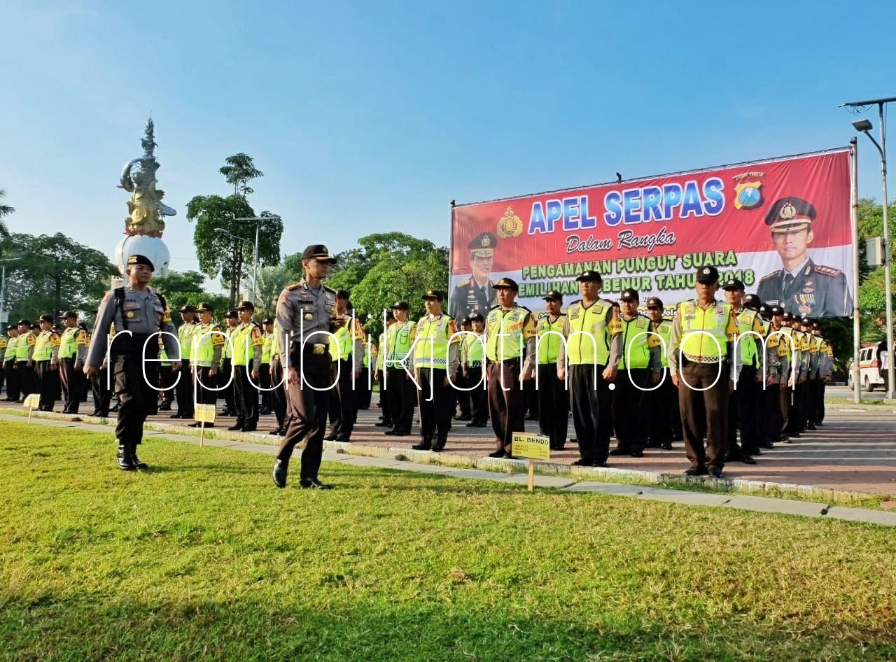 Amankan Pilgub Jatim, 1.050 Pasukan Polresta Sidoarjo Disebar ke Seluruh TPS