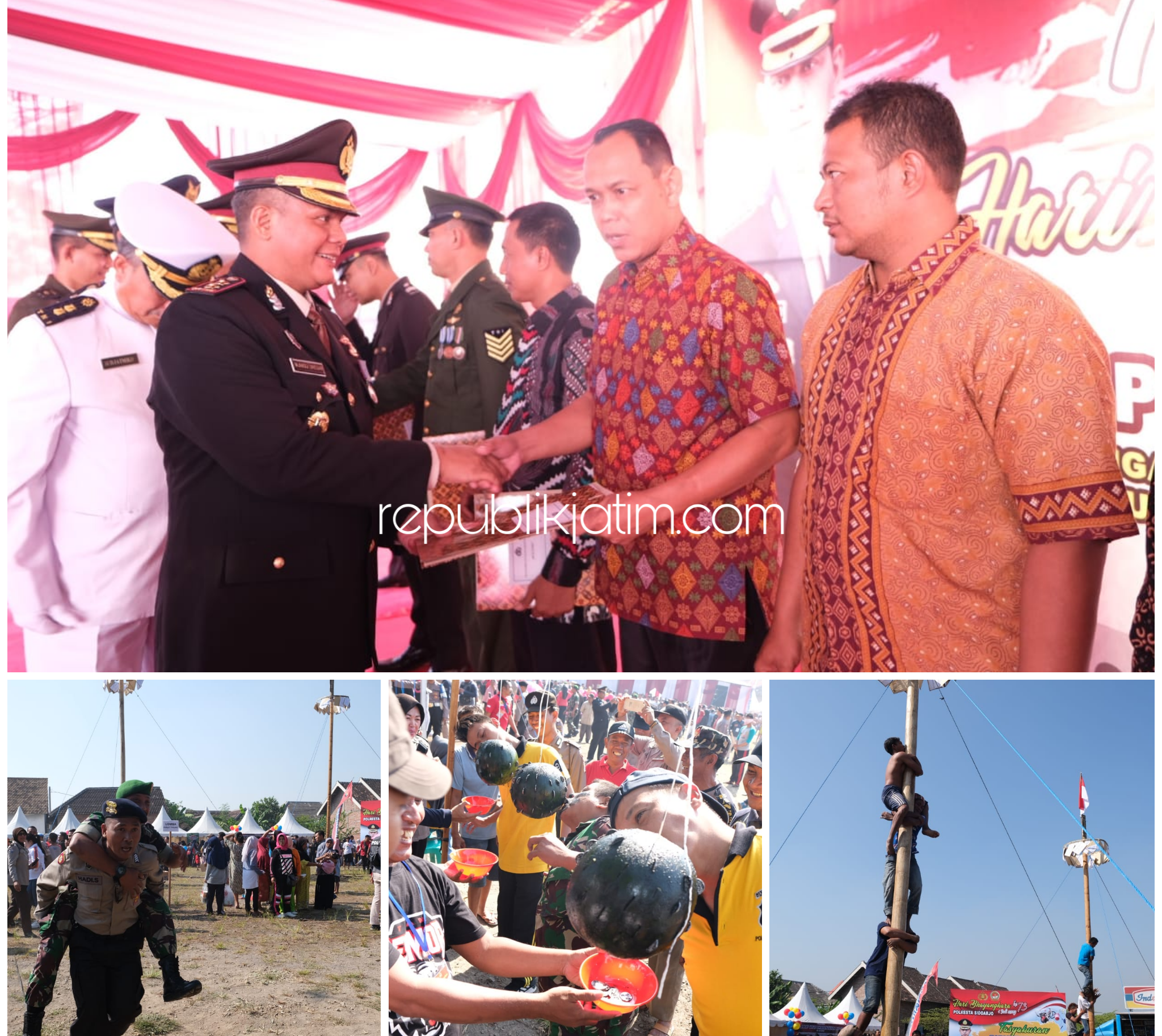 Bazar, Berbagai Lomba dan Pesta Rakyat Meriahkan Puncak Hari Bhayangkara Ke 73 di Sidoarjo