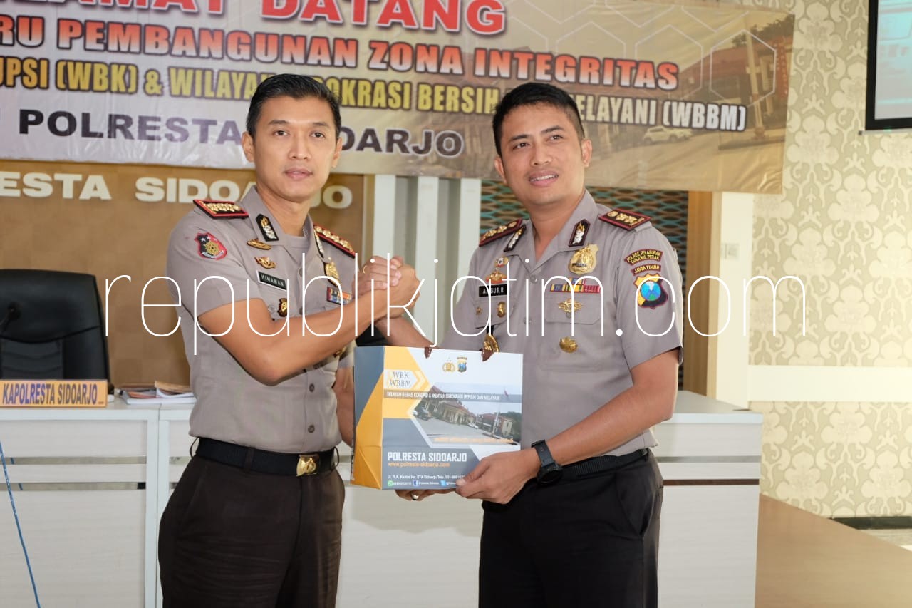 Polres Pelabuhan Tanjung Perak Belajar ke Polresta Sidoarjo