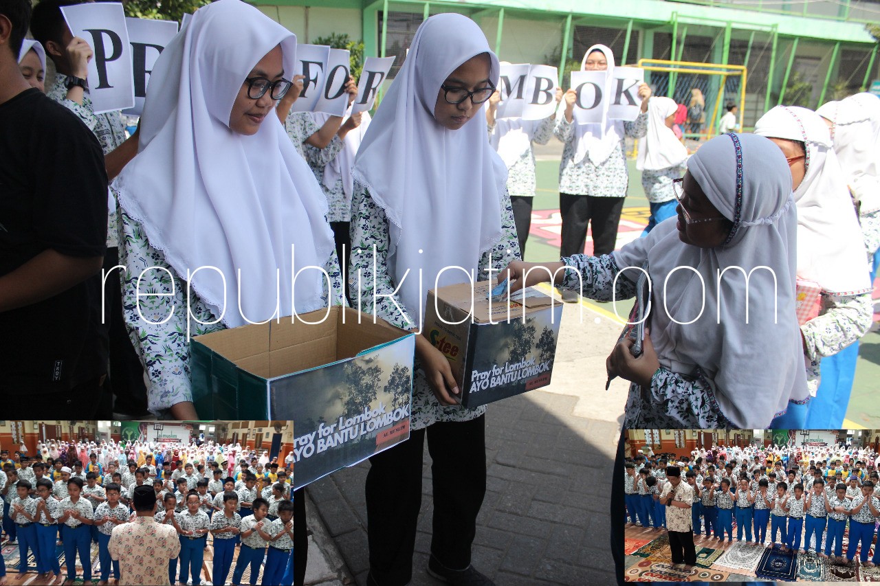 Ratusan Siswa Al Muslim Galang Dana untuk Korban Gempa Lombok