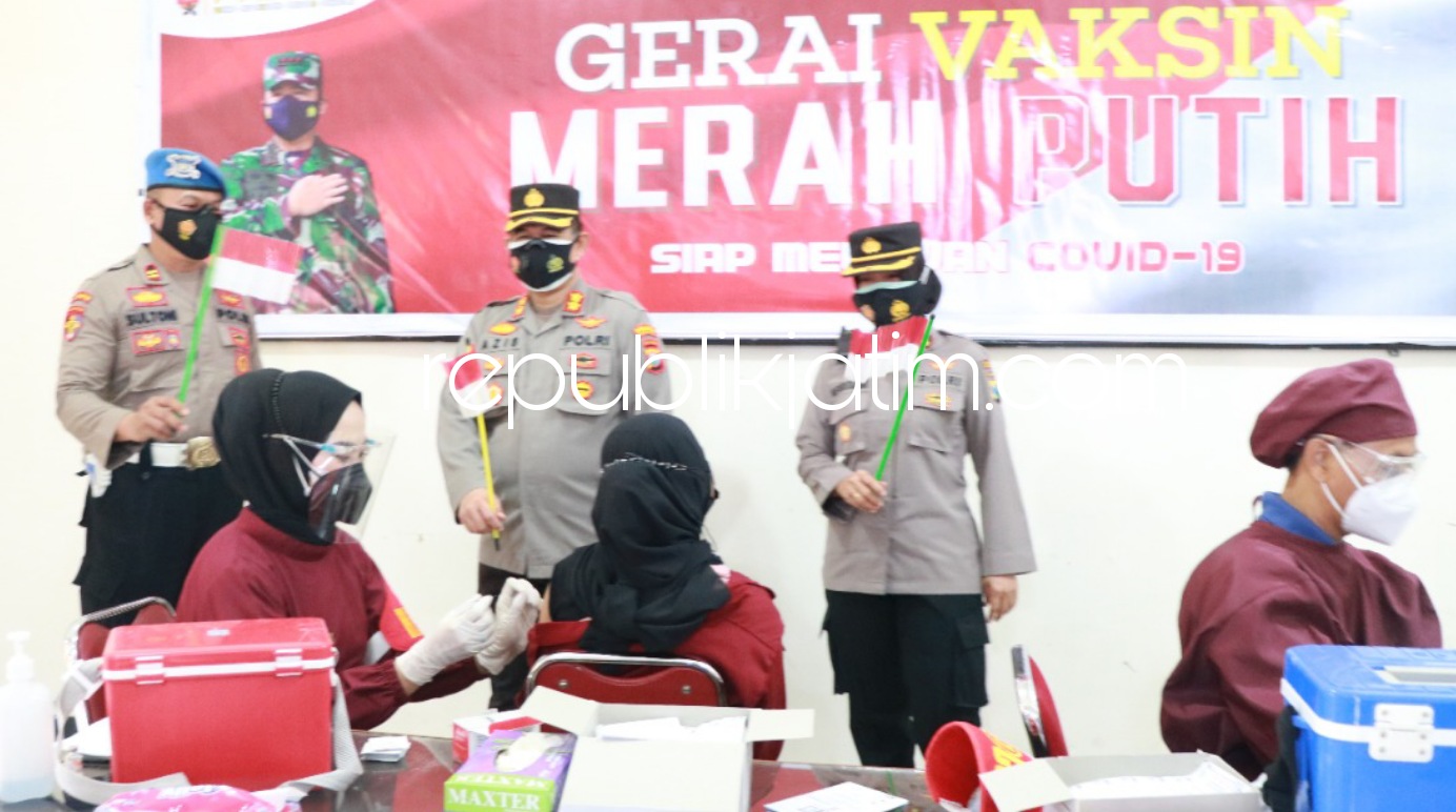 Tekan Penyebaran Covid di Kalangan Mahasiswa, Vaksinasi Polres Ponorogo Sasar Ratusan Civitas Kampus