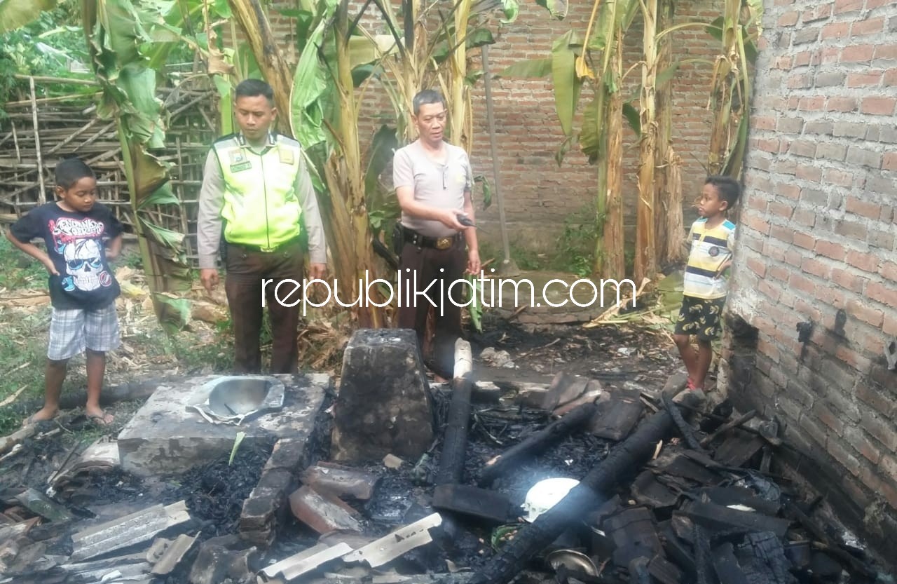 Masak Ditinggal Ngerumpi, Rumah Warga Prambon Ludes Terbakar