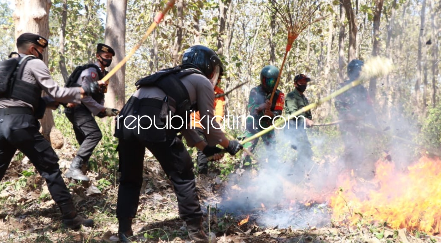 Polres dan Perhutani Ponorogo Simulasi Kesiapsiagaan Tanggulangi Kebakaran Hutan