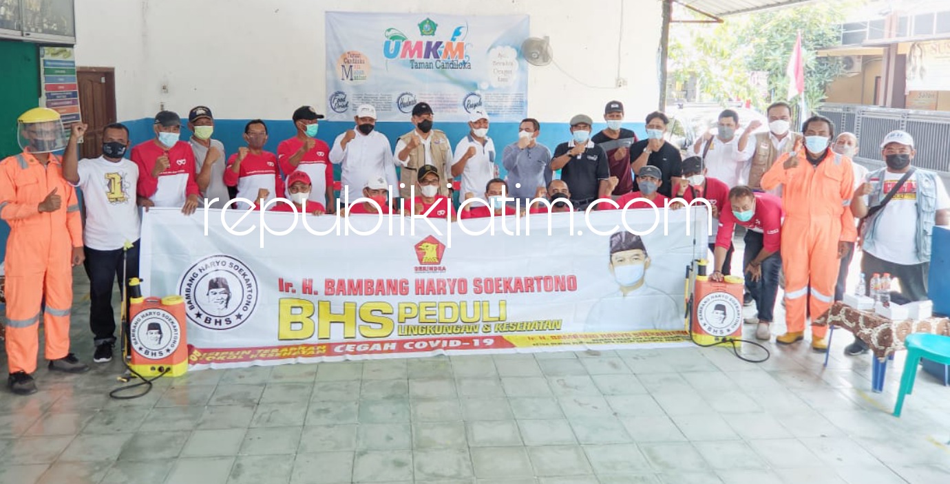 BHS dan Tim Gelar Penyemprotan Disinfektan di Ngampelsari Sekaligus Tampung Aspirasi Pelaku UMKM