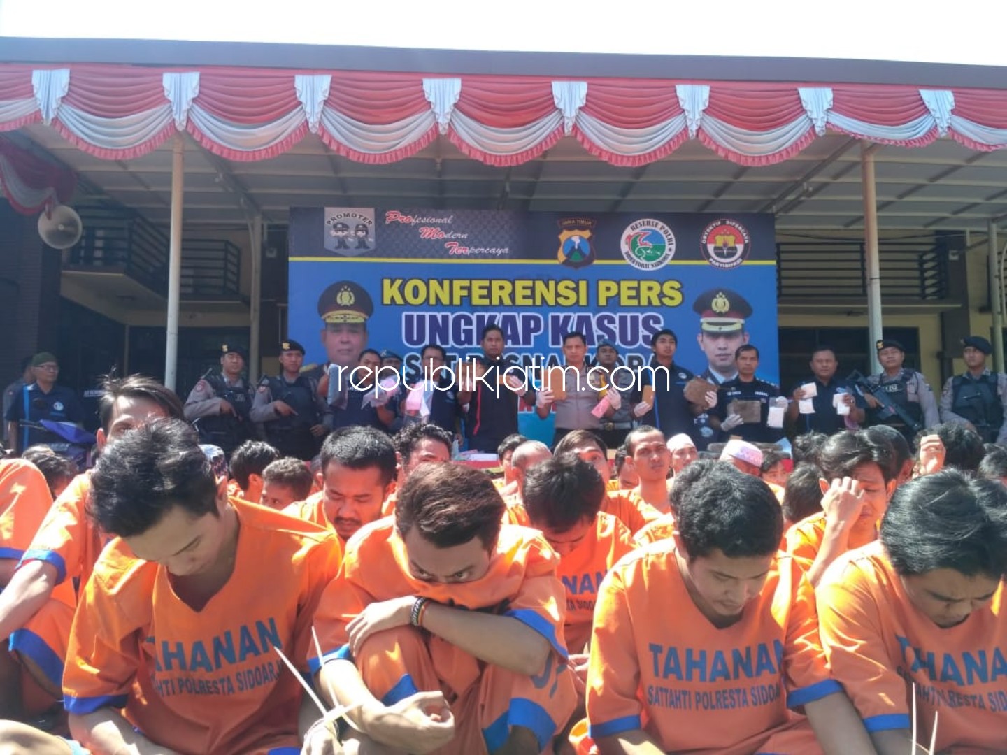 Sebulan, 93 Pengedar Narkoba Digulung Polresta Sidoarjo