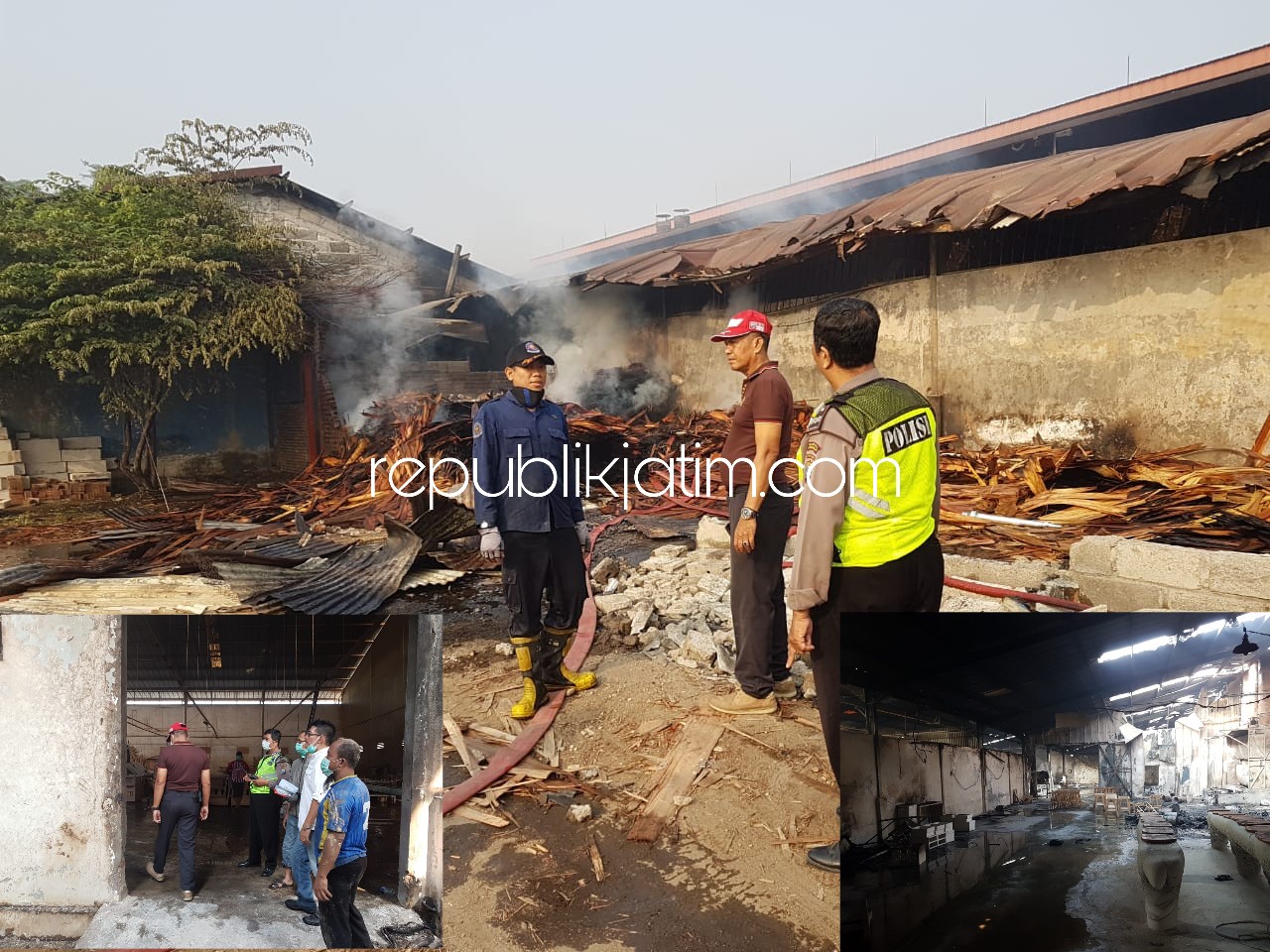 Diduga Korsleting Listrik, Gudang Workshop Lapas Porong Ludes Terbakar