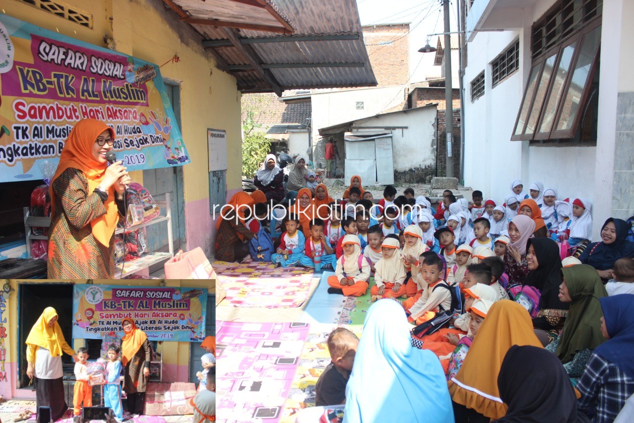 Peringati Hari Aksara, TK Al Muslim Kampanye Literasi dan Donasi Buku