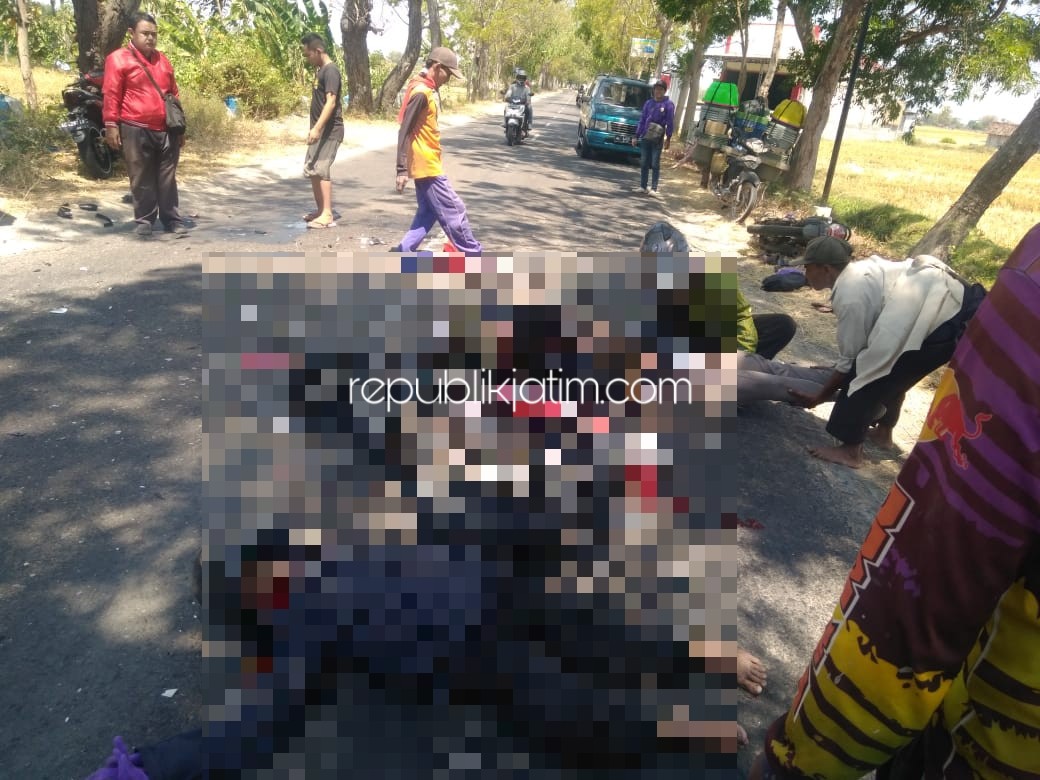 Adu Moncong, Pemotor Asal Bojonegoro Tewas Dua Pelajar Terluka