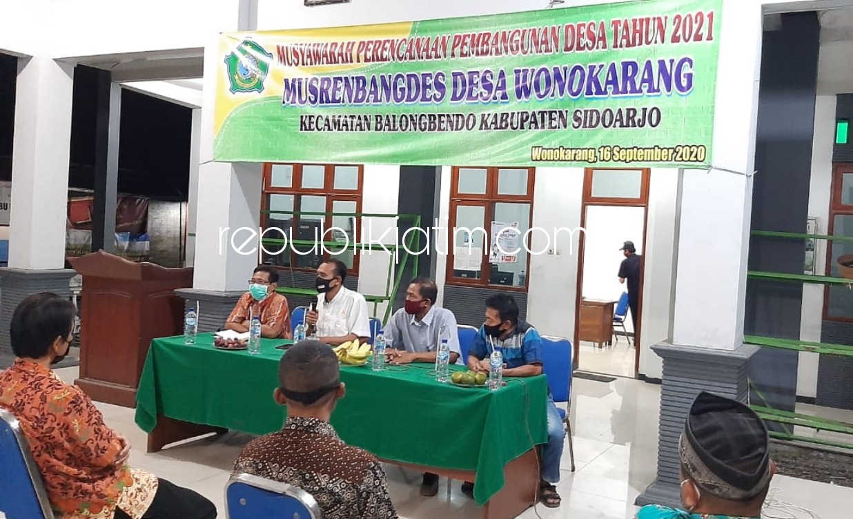 Musrengbangdes Wonokarang, Camat Balongbendo Minta APBDes Selesai Sesuai Siklus Kalender Desa