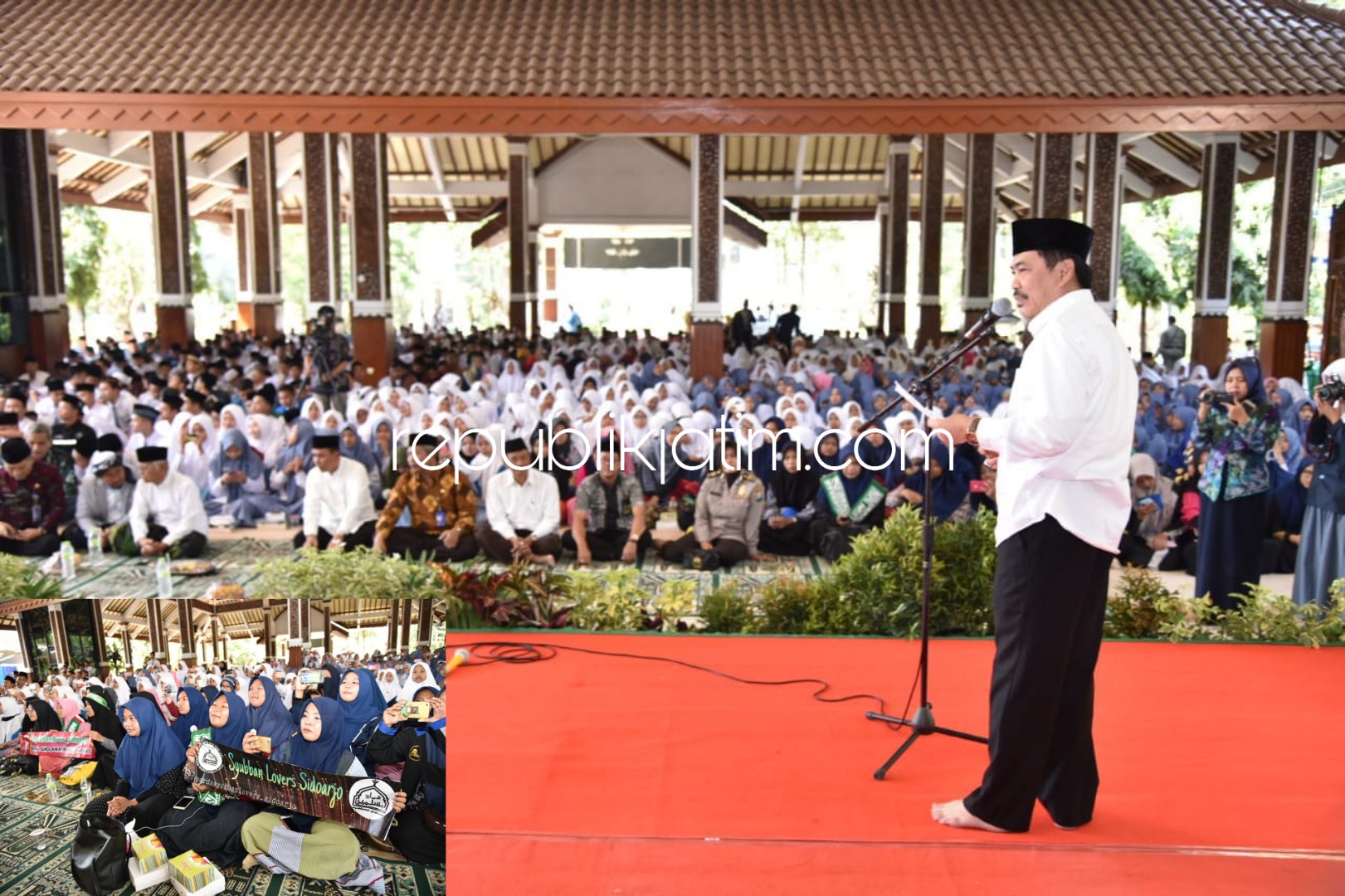 Peringati Tahun Baru Islam, Pejabat dan Pelajar Sidoarjo Bersholawat