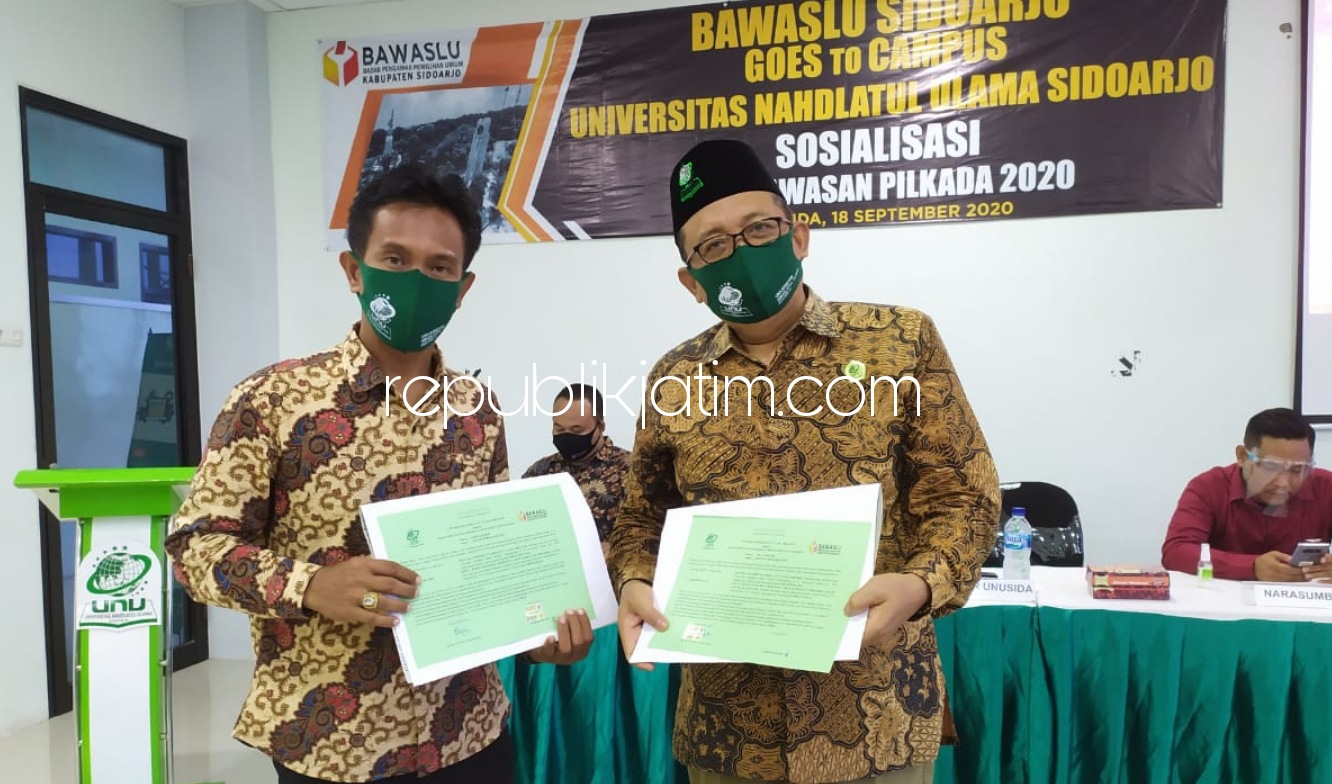 Bawaslu Sidoarjo Gandeng Mahasiswa Unusida Awasi Pelanggaran Pilkada