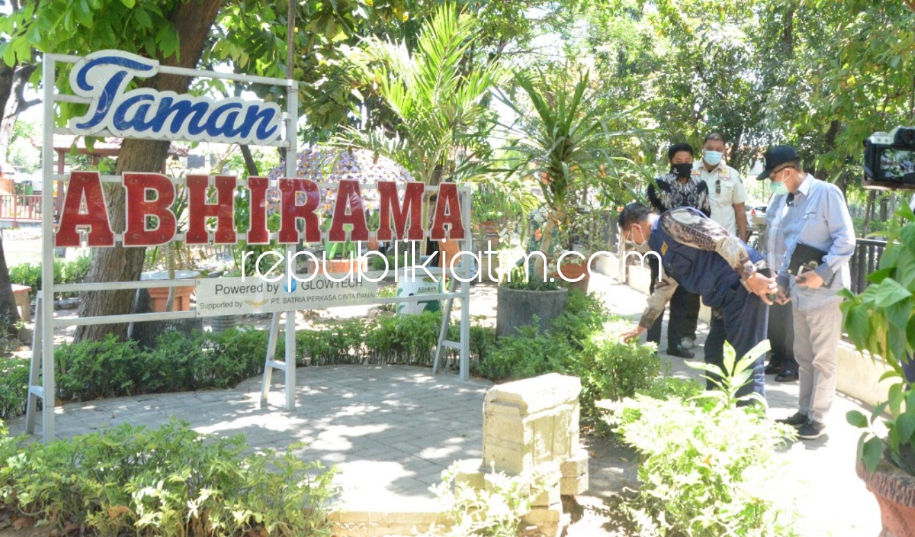 Pj Bupati Sidoarjo Minta Taman Abhirama Jadi Taman Edukasi Patuh Protokol Kesehatan