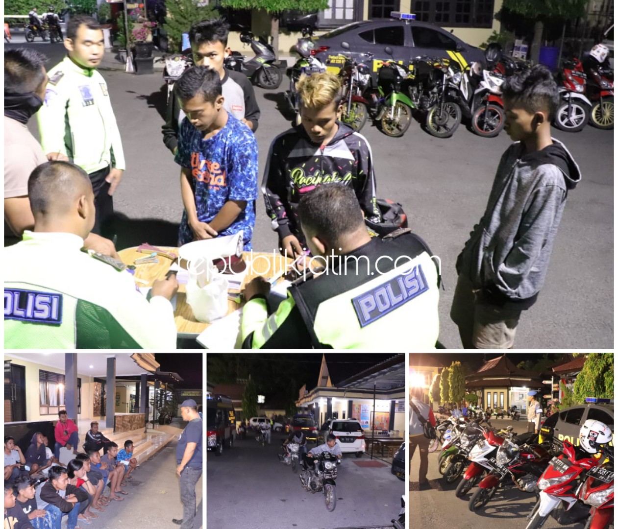 Satuan Lantas Polres Ponorogo Sita Belasan Motor Pembalap Liar