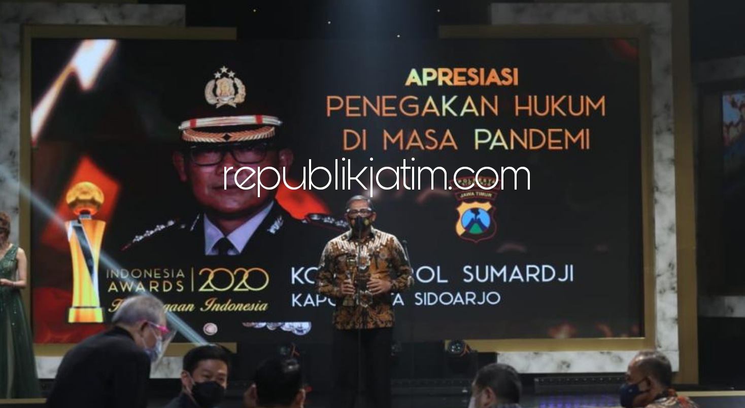 Maksimalkanl Penegakan Hukum di Tengah Pandemi, Kapolresta Sidoarjo Raih Indonesia Awards 2020