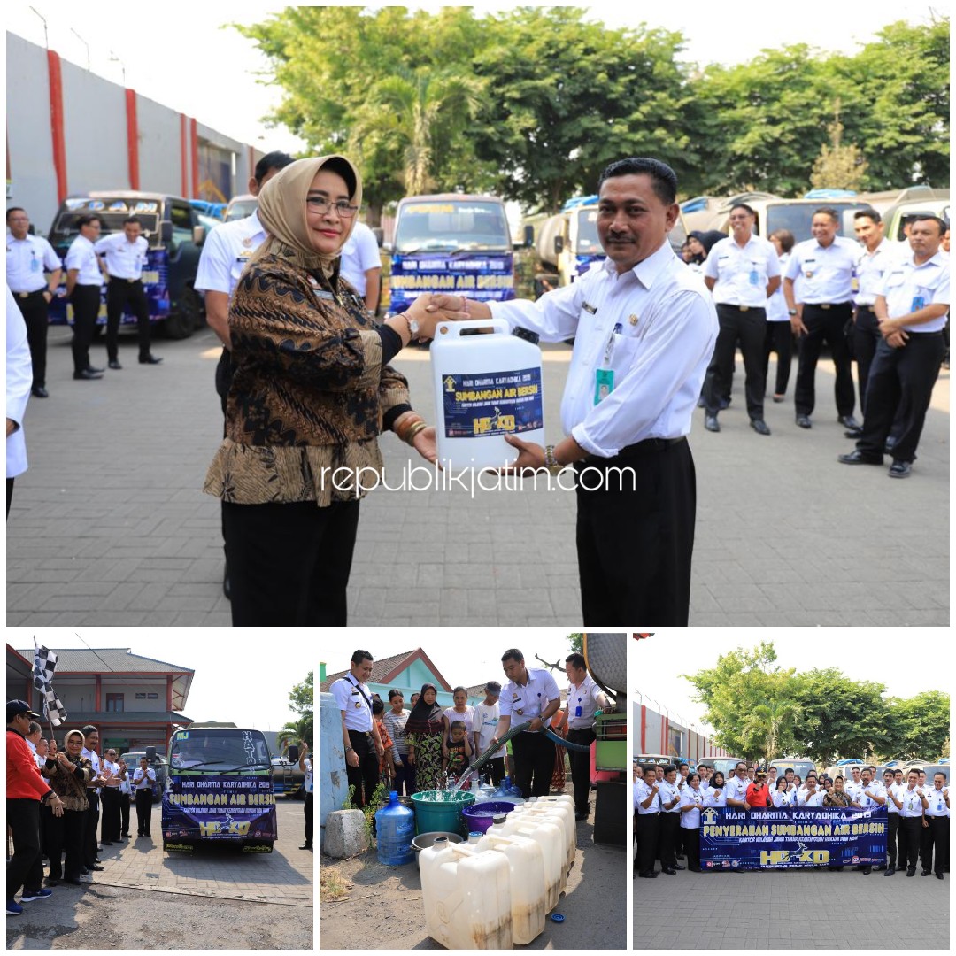 Kemenkumhan Jatim Salurkan Bantuan 120 Tangki Air Bersih se Jatim