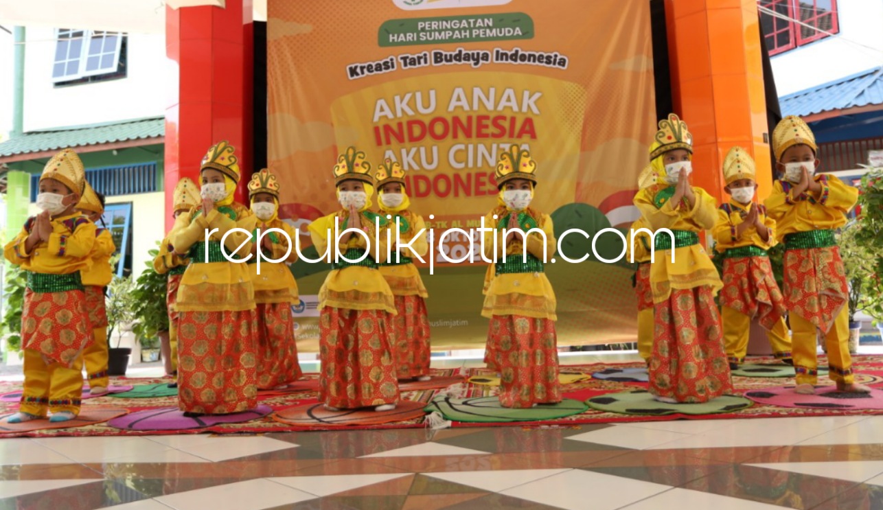 Puluhan Siswa KB-TK Al Muslim Peringati Sumpah Pemuda dengan Pawai dan Kreasi Budaya Indonesia