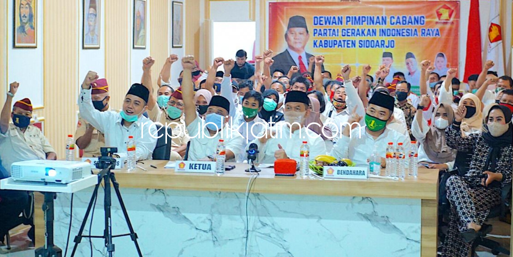 Partai Gerindra Sidoarjo All Out Menangkan BHS - Taufiq Usai Konsolidasi Virtual dengan DPP