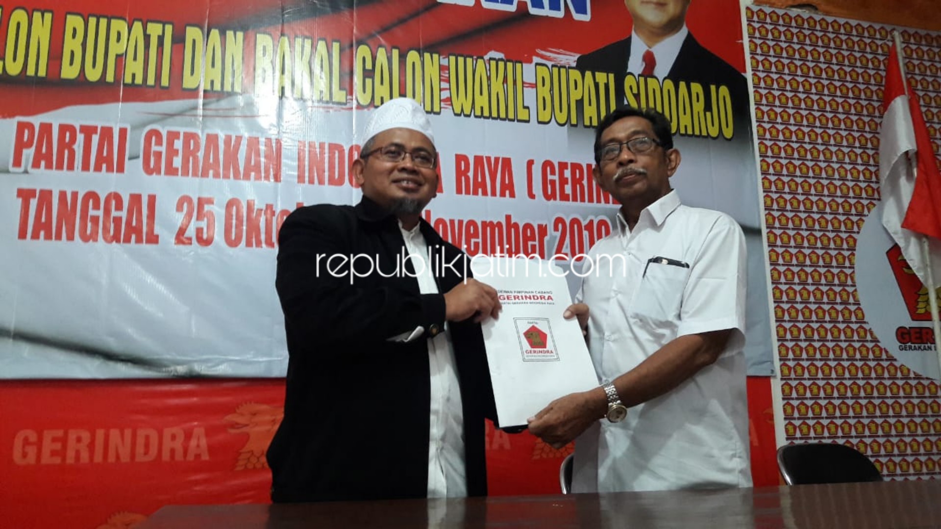 Agung Calon Kelima yang Kembalikan Formulir ke Partai Gerindra Sidoarjo