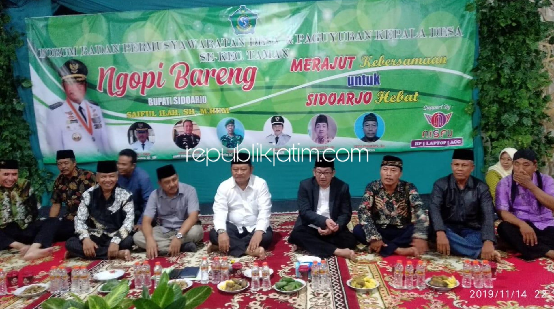 BPD dan Kades Se Taman Cangkrukan Bareng Bupati Sidoarjo