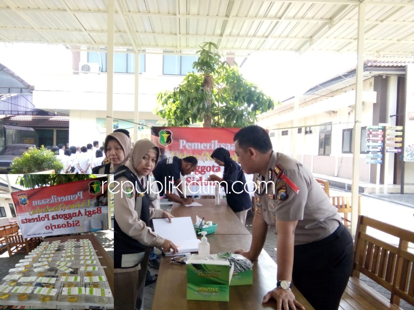 Perangi Narkoba, Anggota Polresta Sidoarjo Dites Urine Mendadak