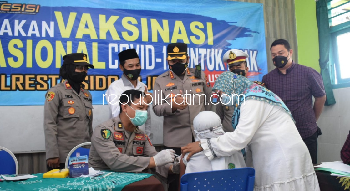 Target Vaksinasi Terpenuhi, Sidoarjo Mulai Vaksinasi Covid-19 Pertama untuk Anak Usia 6 Sampai 11 Tahun